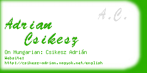adrian csikesz business card